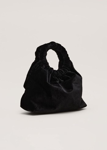 Phase Eight Black Velvet Twist Handle Grab Bags Black Canada | MHXYOK-856